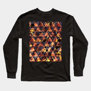 Abstract Marbling Pattern Long Sleeve T-Shirt